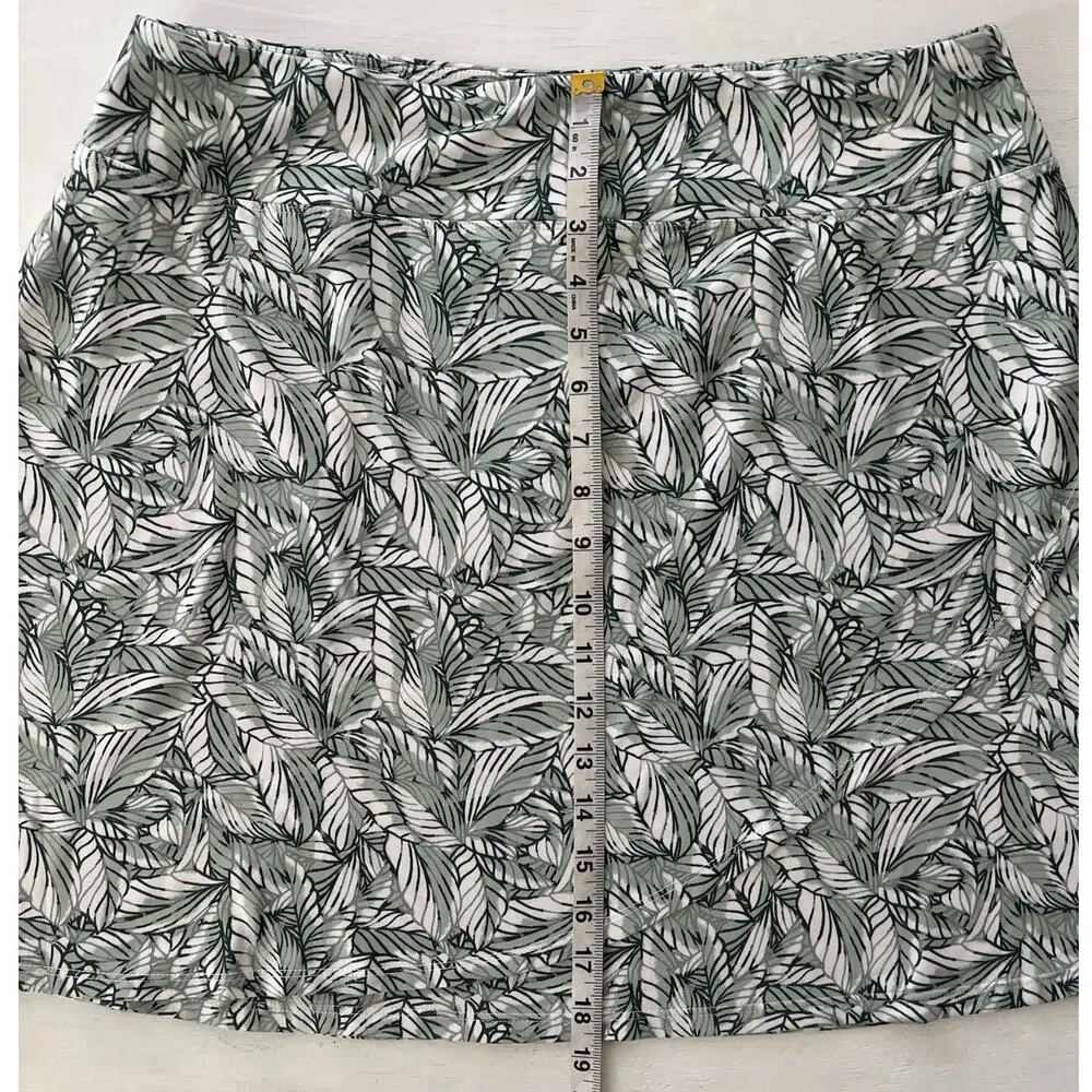 Eddie Bauer Faux Wrap Skirt Womens Size XL Walking Stretch Soft Tropical Tennis